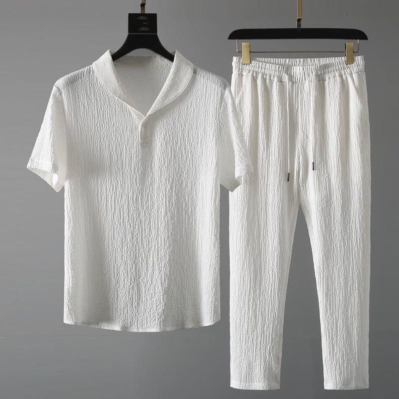 Men's Caudrauy Co-Ord Set White